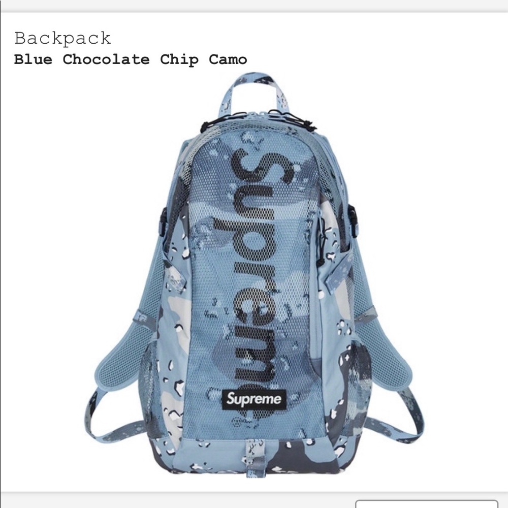 SOLD OUT!! NEW SS20 Supreme blue camo backpack - Picture 3 of 5